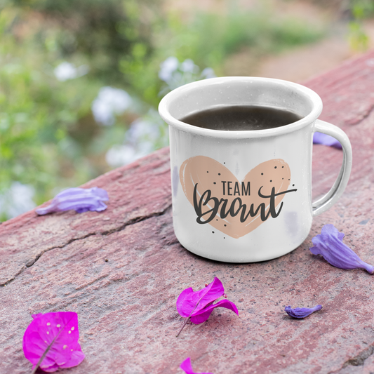 Emaille Tasse Klein TEAM BRAUT