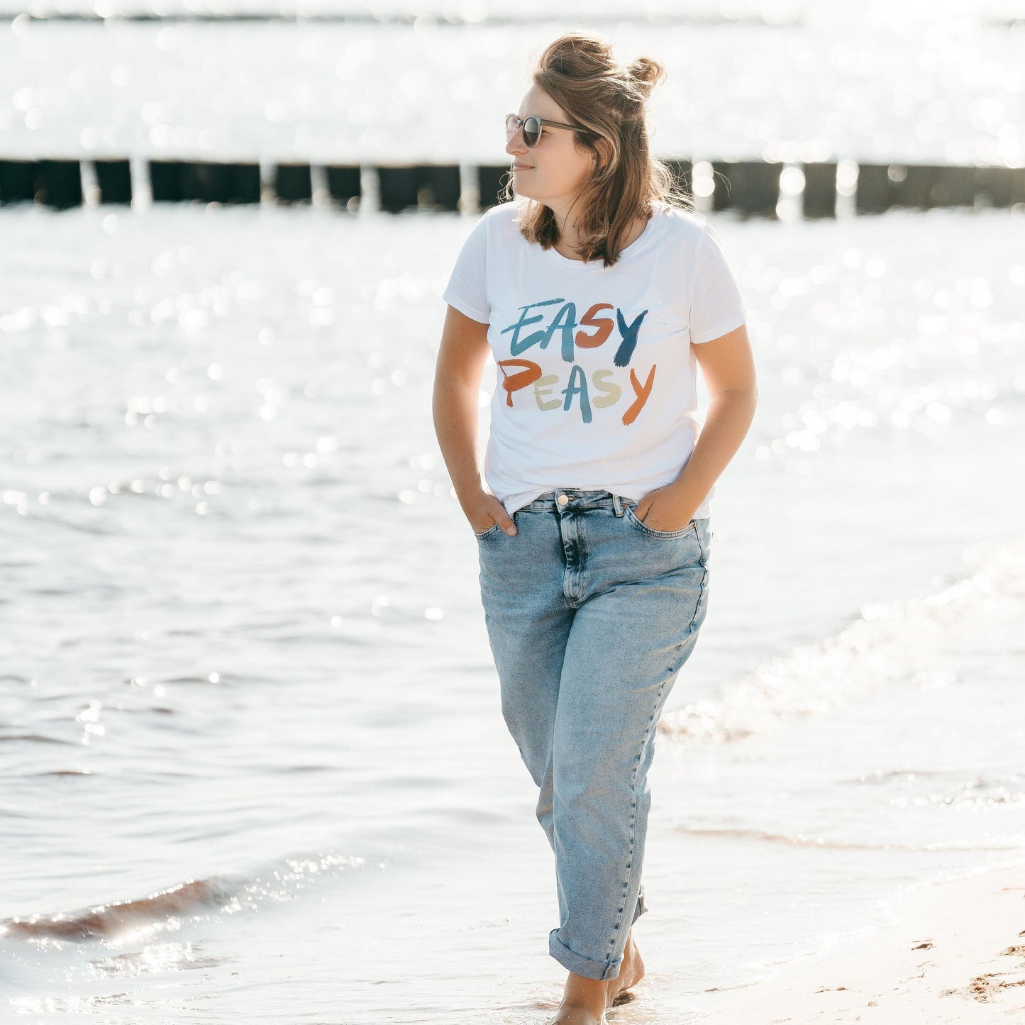Premium Organic Shirt Women easy peasy farbig