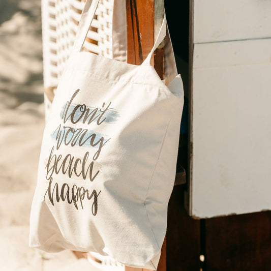 Jutebeutel DON'T WORRY BEACH HAPPY