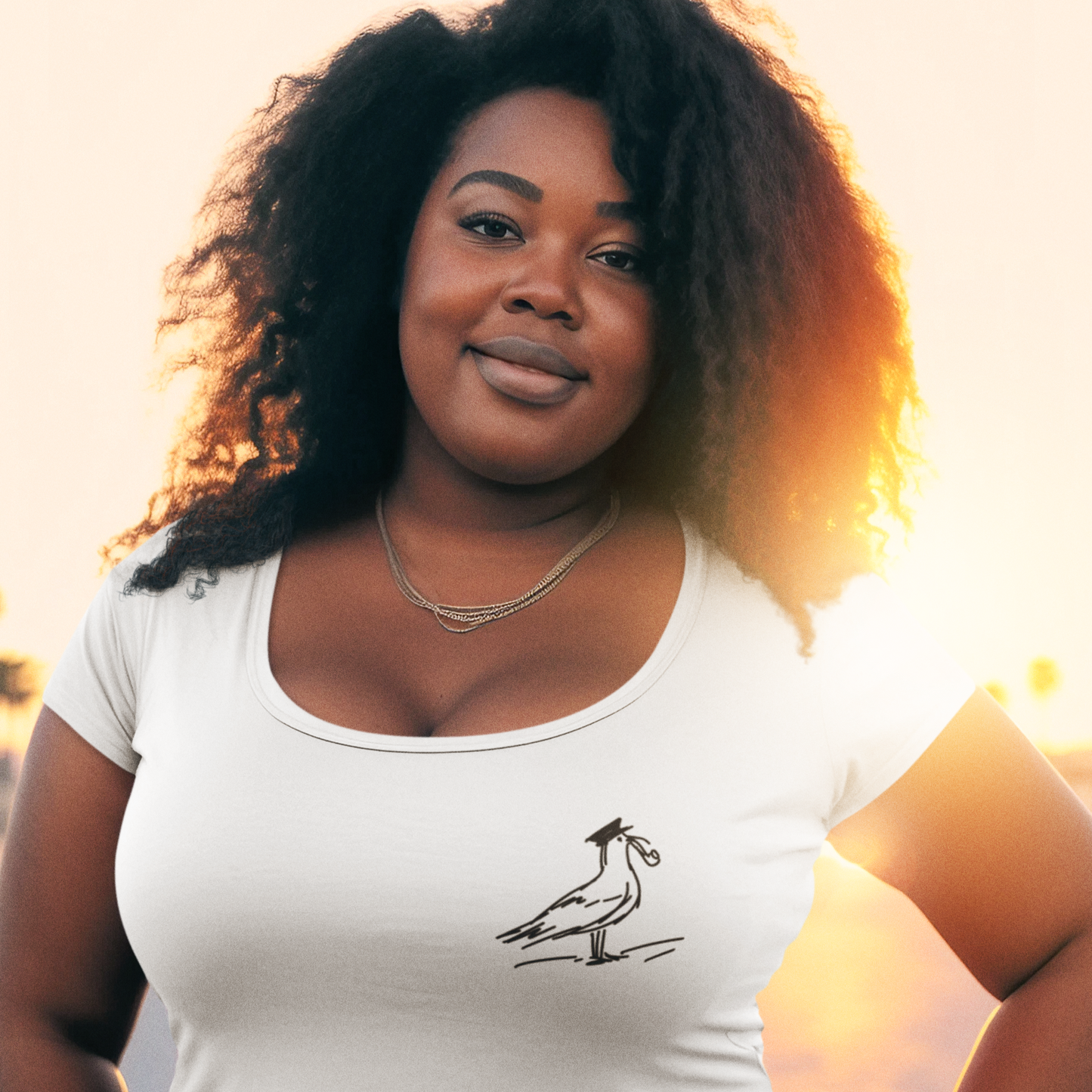Premium Organic Shirt Women kleine Möwe