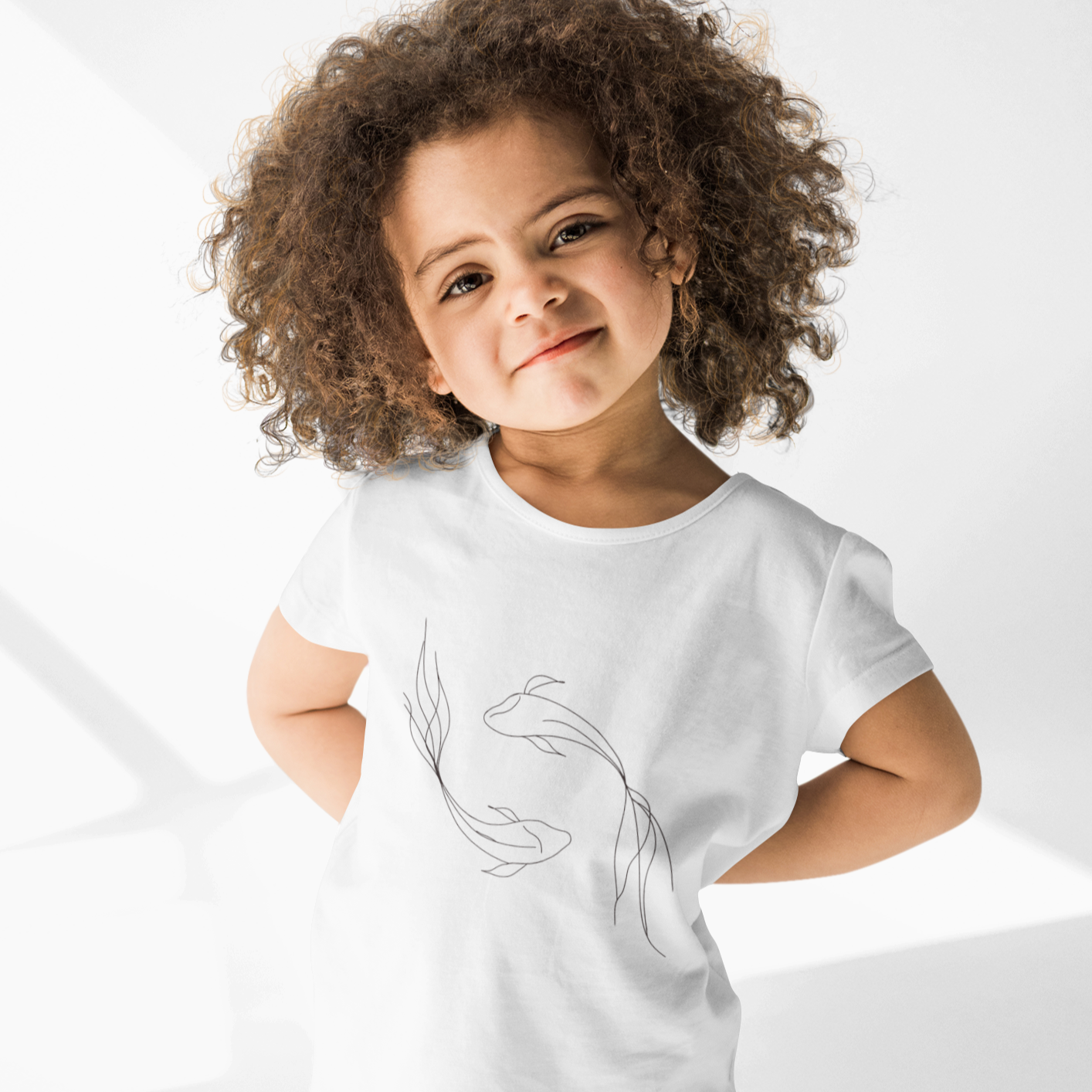Premium Organic Shirt Kinder Fische