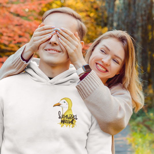 Classic Hoodie mit Taschendruck SCHMUDDELWETTER