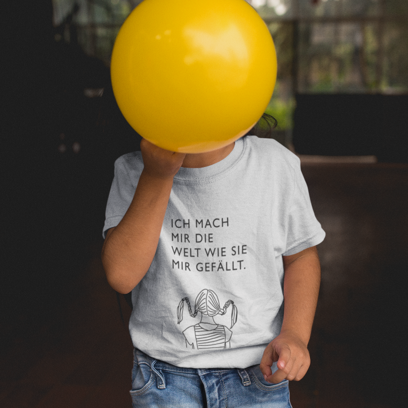 Premium Organic Shirt Kinder ICH MACH MIR DIE WELT WIE SIE MIR GEFÄLLT