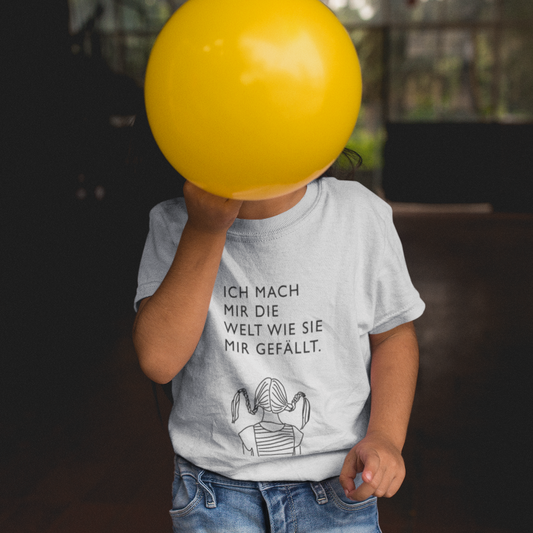 Premium Organic Shirt Kinder ICH MACH MIR DIE WELT WIE SIE MIR GEFÄLLT