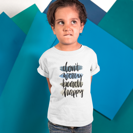 Premium Organic Shirt Kinder DON'T WORRY BEACH HAPPY