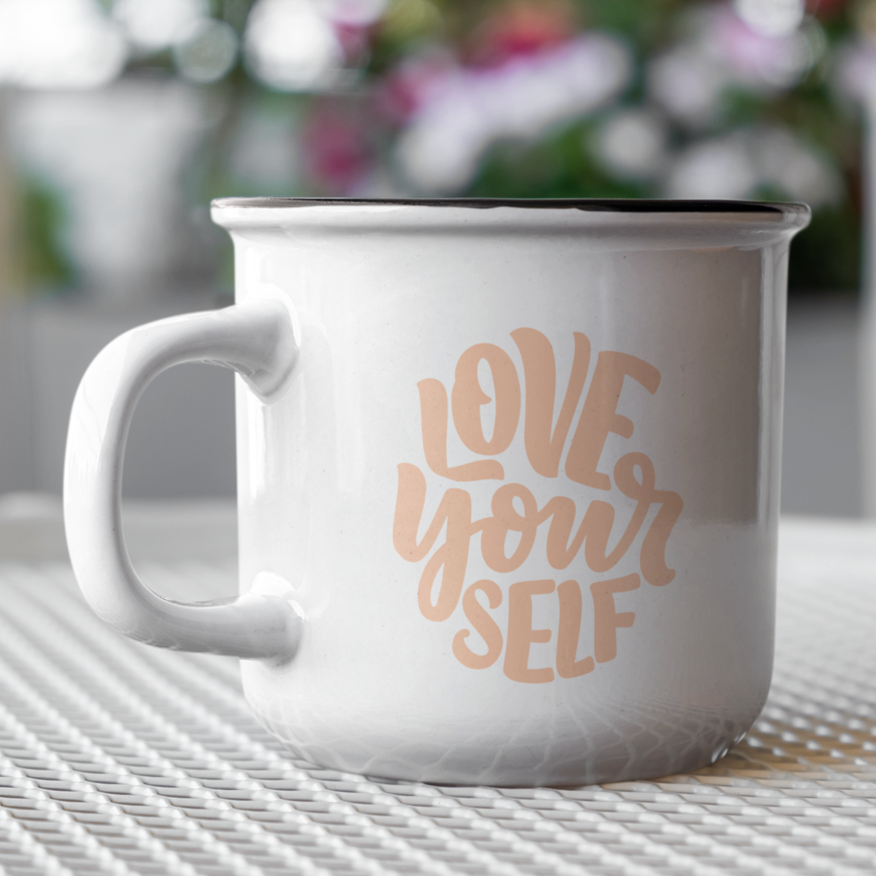 Emaille Tasse Klein LOVE YOURSELF