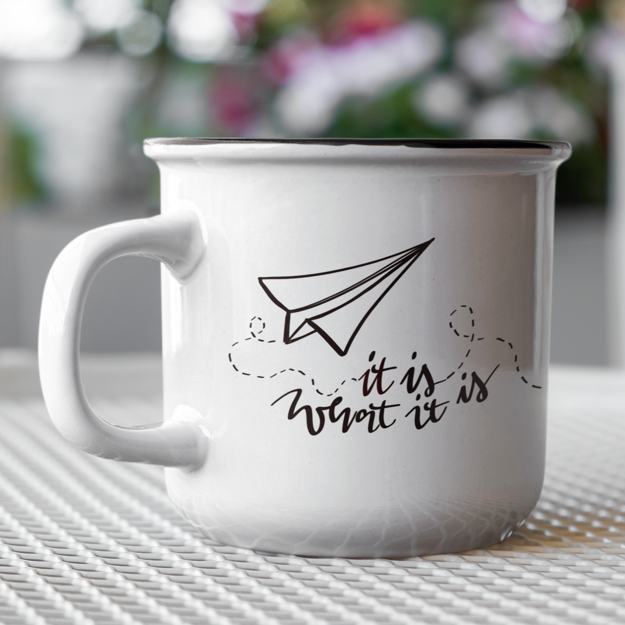 Emaille Tasse Klein IT IS WHAT IT IS