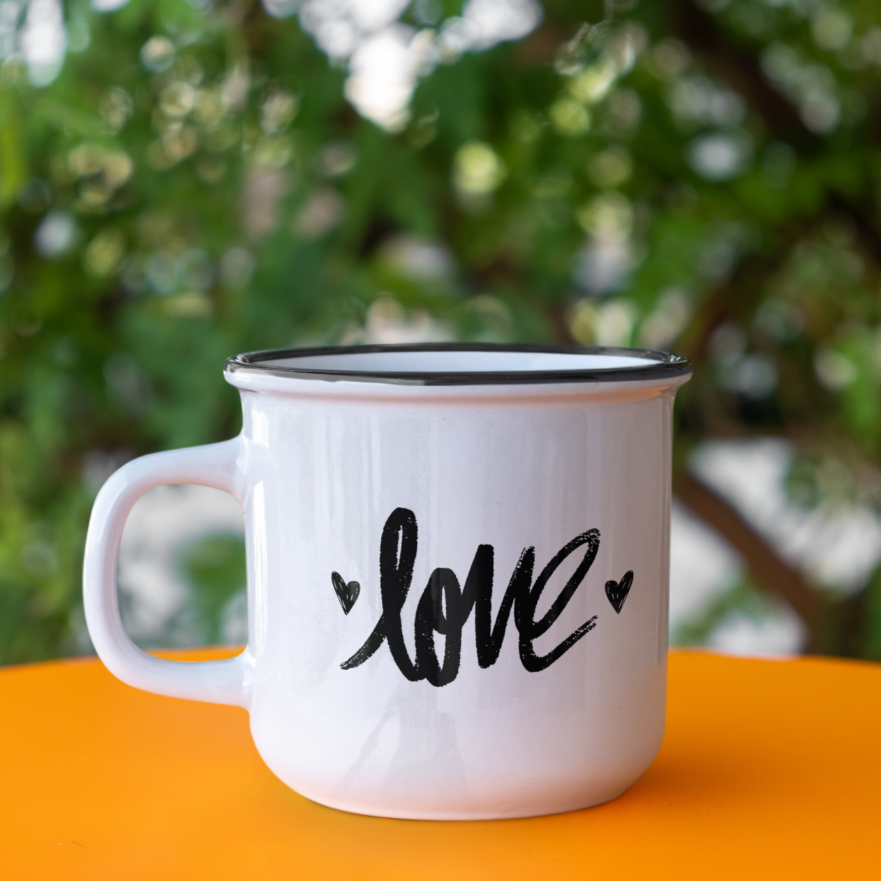 Emaille Tasse LOVE