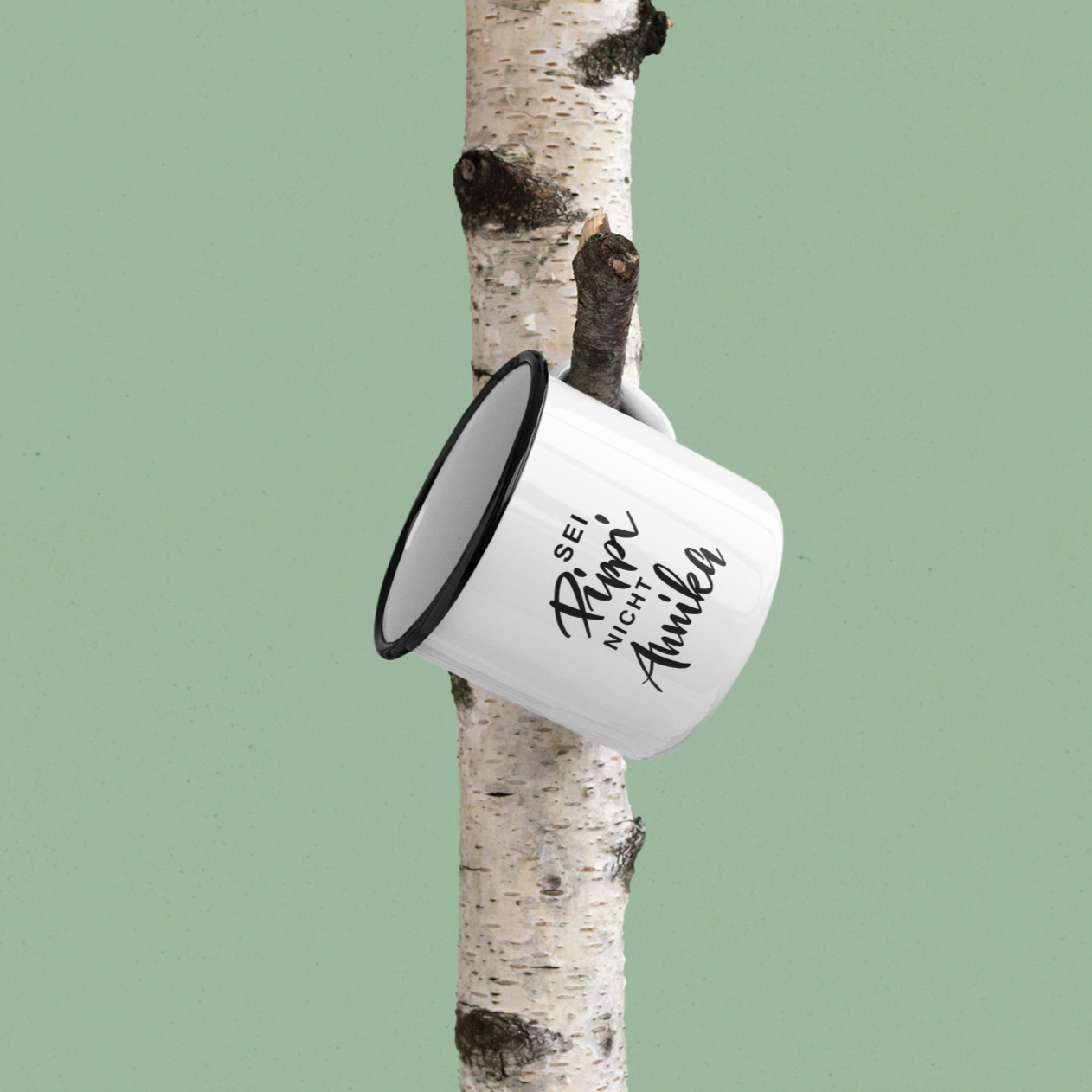Emaille Tasse Klein SEI PIPPI NICHT ANNIKA