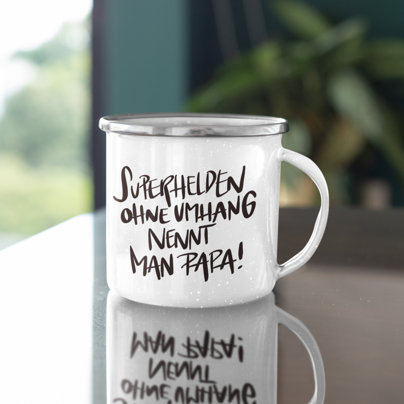 Emaille Tasse Klein SUPERHELDEN