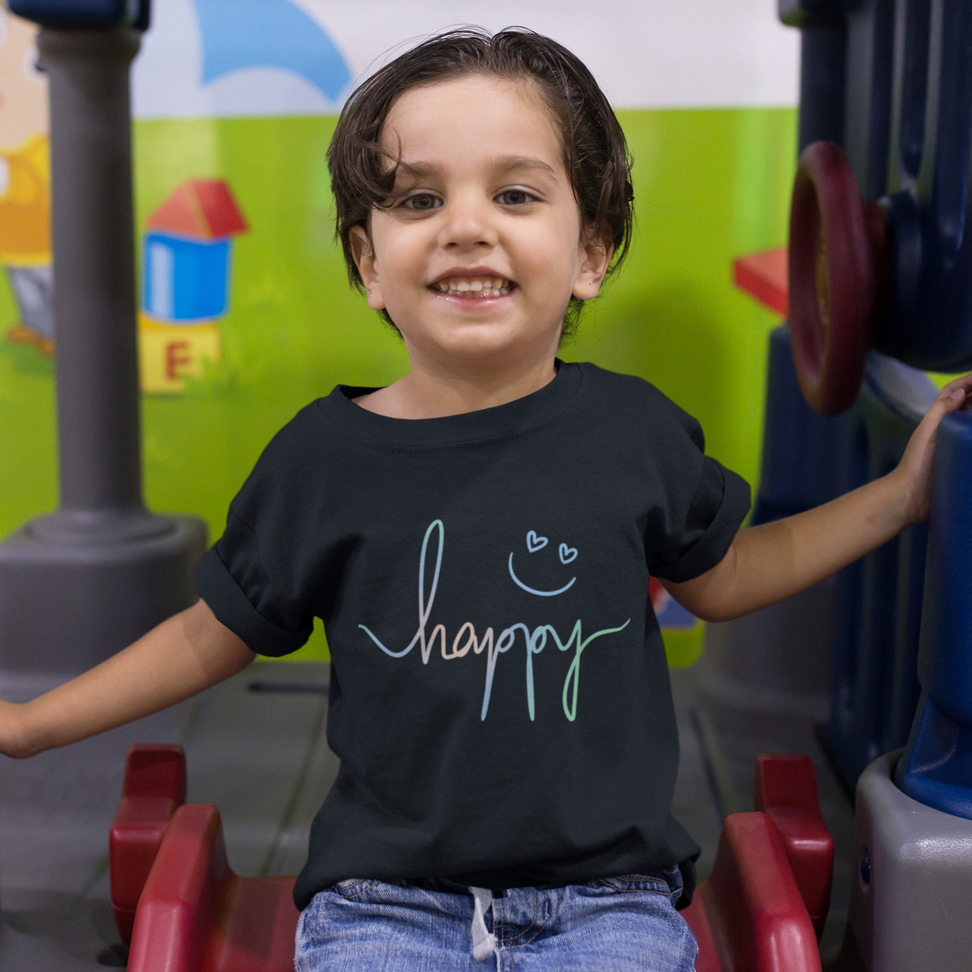 Premium Organic Shirt Kids HAPPY