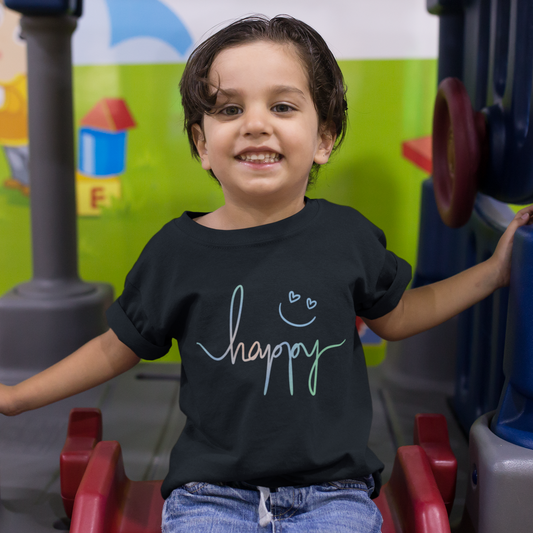 Premium Organic Shirt Kids HAPPY
