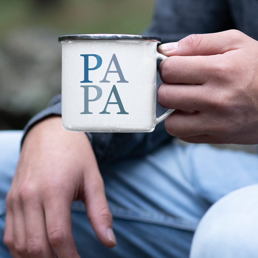 Emaille Tasse Klein PAPA BUNT