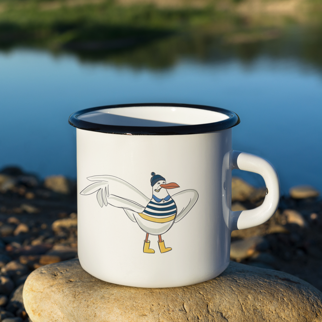 Emaille Tasse Klein WAT MUTT DAT MUTT