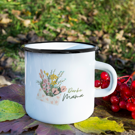 Emaille Tasse Klein DANKE MAMA
