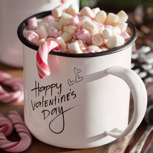 Emaille Tasse Happy Valentin´s Day
