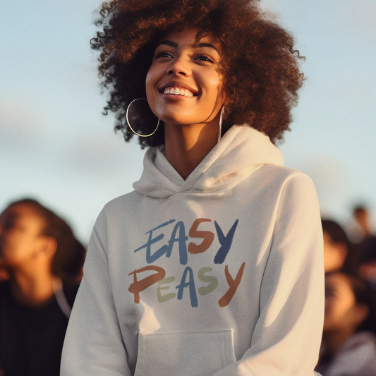 Classic Hoodie mit Taschendruck EASY PEASY