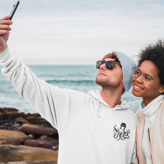 VACANCY Oversized Hoodie - Mit Taschendruck HÄNGBAR KRAKE