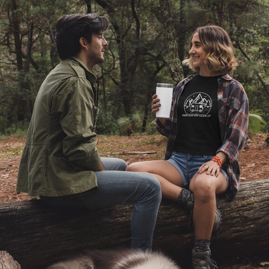 Premium Organic Shirt Women KEEP CALM AND CAMP