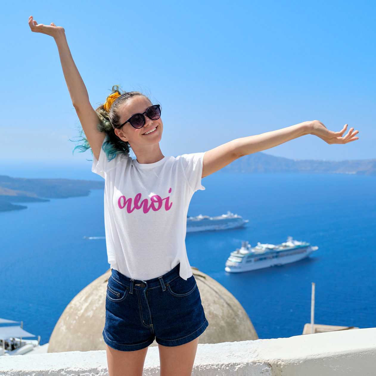 Premium Organic Shirt Women ahoi pink