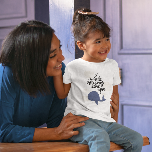 Premium Organic Shirt Kinder I WHALE ALWAYS LOVE YOU