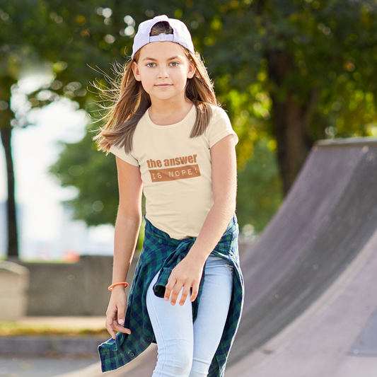 Premium Organic Shirt Kinder THE ANSWER IS NOPE