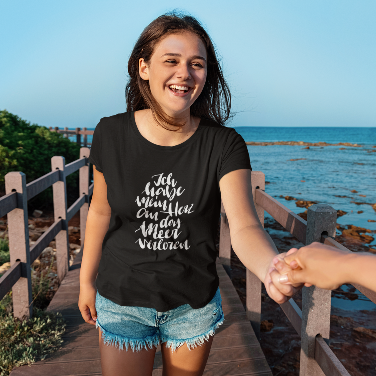 Premium Organic Shirt Women ich habe mein Herz an das Meer verloren