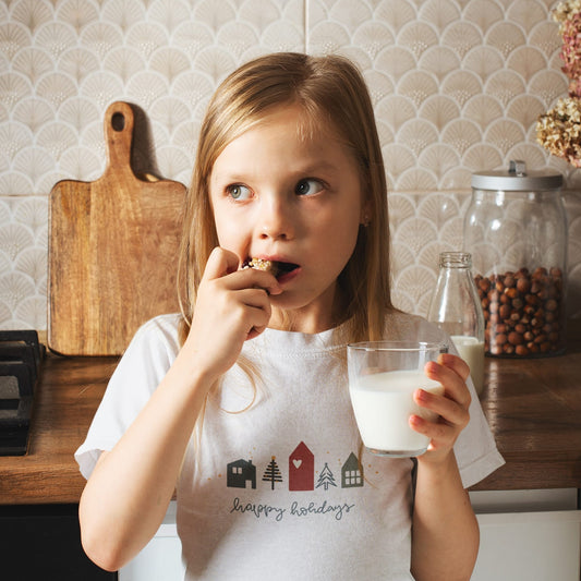 Premium Organic Shirt Kids Häuser happy holidays