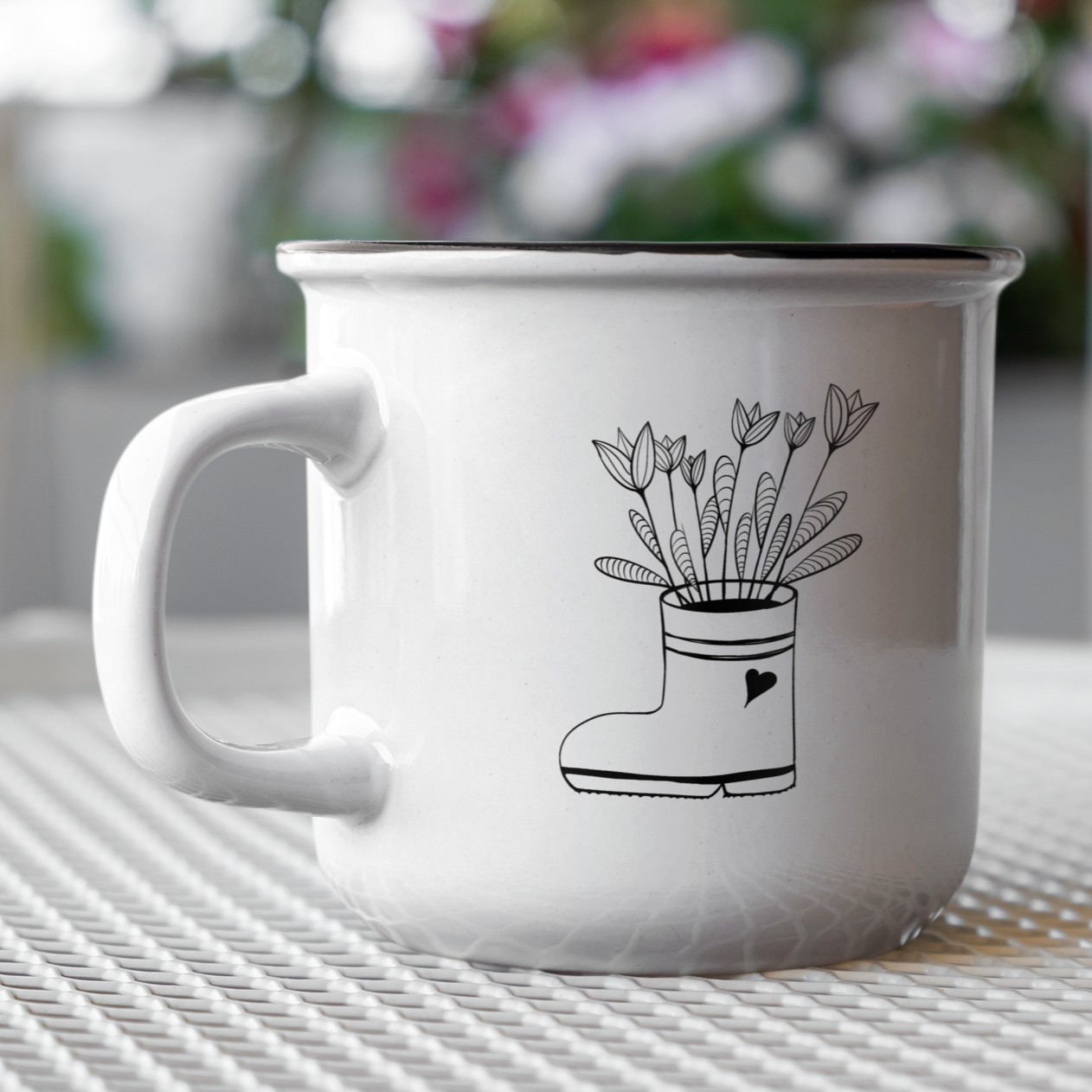 Emaille Tasse Klein MAMA GUT ALLES GUT