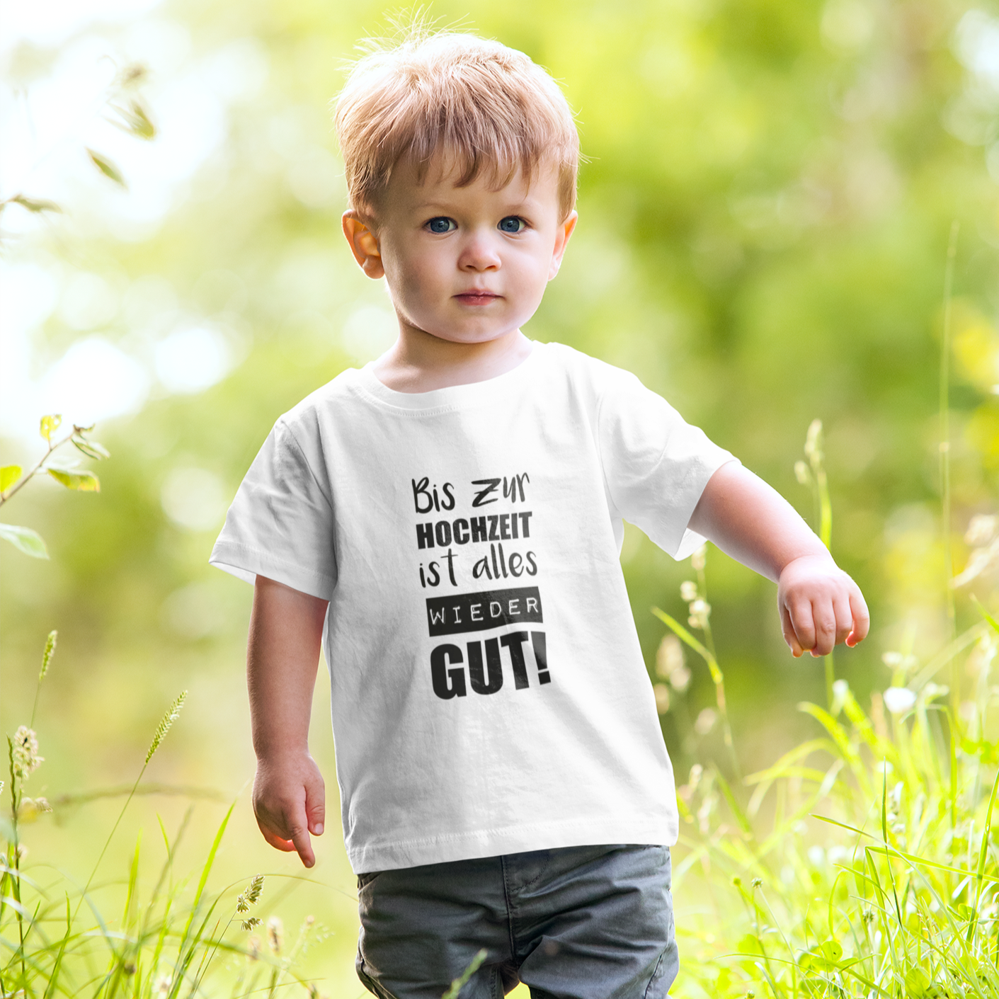 Premium Organic Shirt Kinder BIS ZUR HOCHZEIT IST ALLES WIEDER GUT