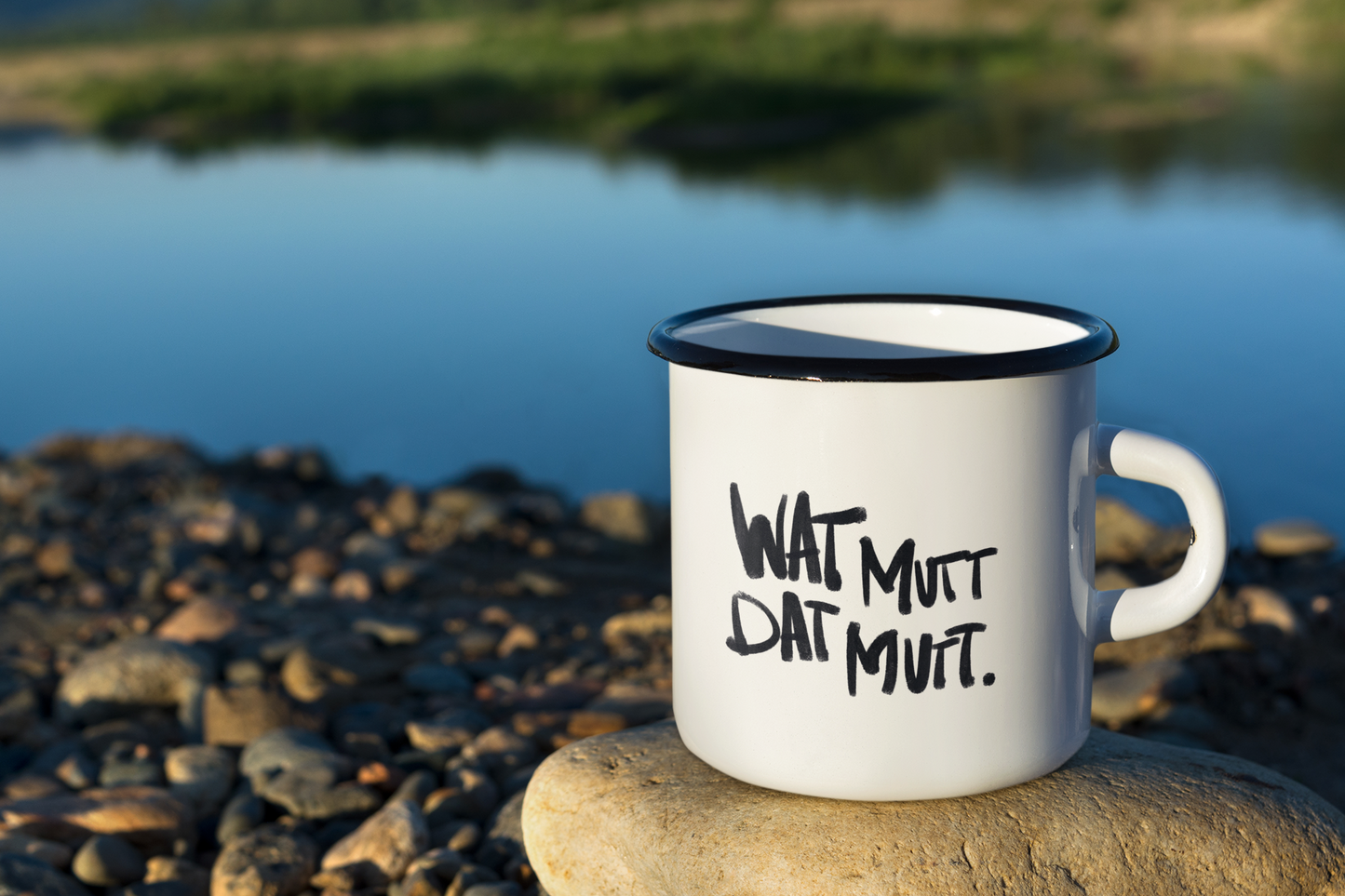 Emaille Tasse Klein WAT MUTT DAT MUTT