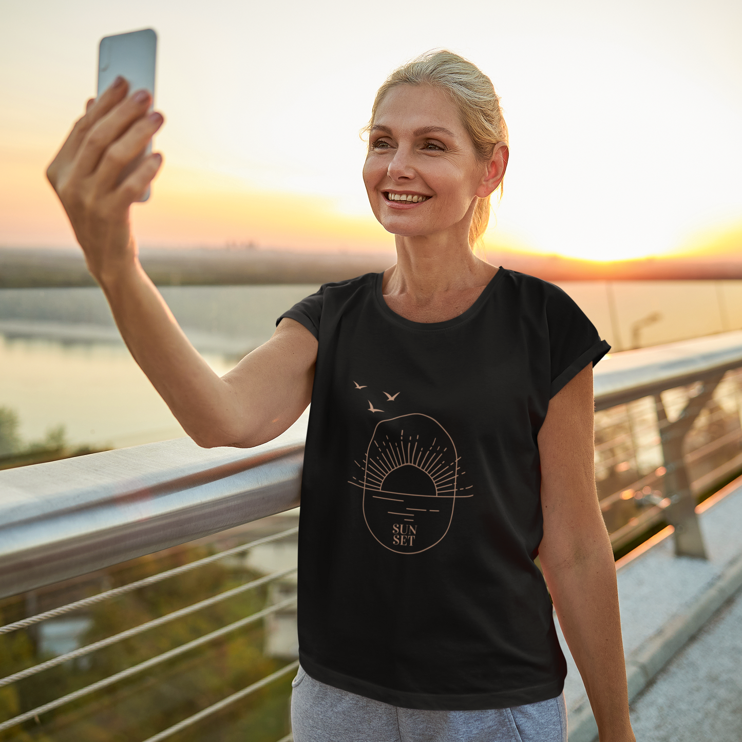 Premium Organic Shirt Women SUNSET