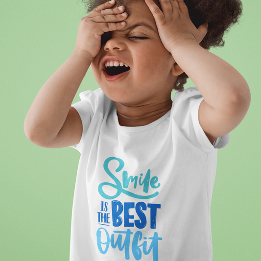 Premium Organic Shirt Kids SMILE IS THE BEST OUTFIT