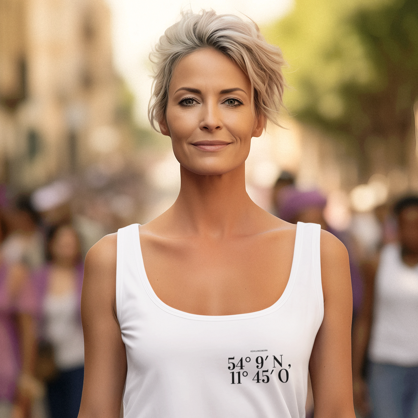 Premium Organic Tanktop Women KOORDINATEN KÜHLUNGSBORN